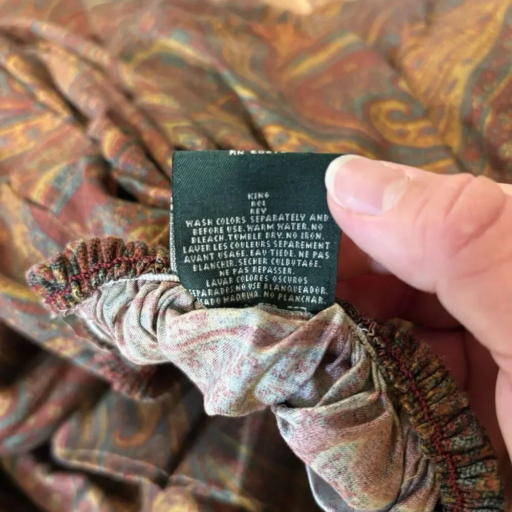 RALPH LAUREN Great Barrington Paisley King Cotton Fitted Sheet